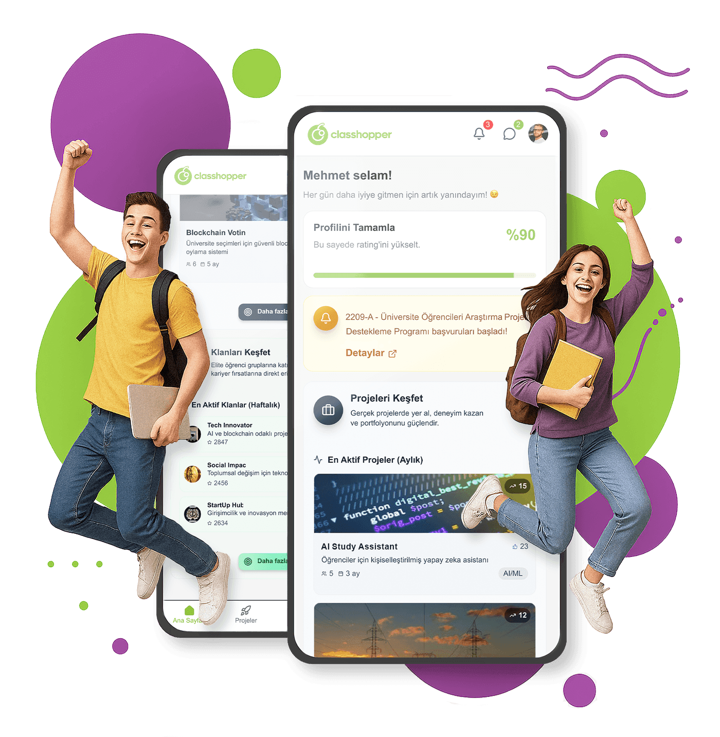 Classhopper Mobile App Screens